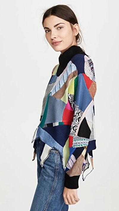 Oversized Patchwork Sweater