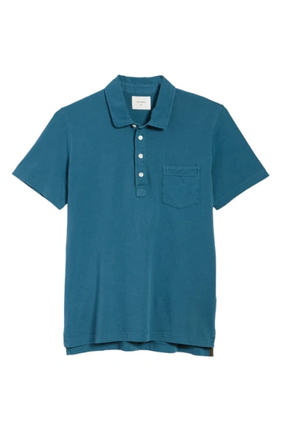 Shop Billy Reid Pensacola Slim Fit Garment Dye Polo In Marine