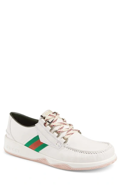 Shop Gucci Boat Shoe In Black