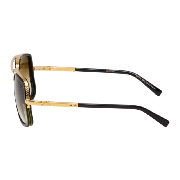 Dita Black And Gold Mach-one Sunglasses In Blkshiny18k | ModeSens