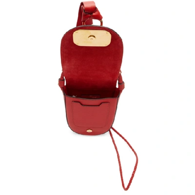 Shop Valentino Red  Garavani Small Vring Saddle Bag In Ju5 Red