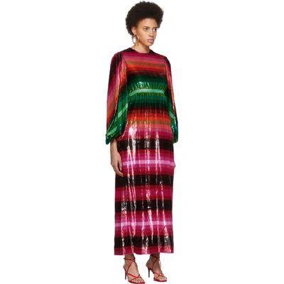 Shop Valentino Multicolor Velvet Baladera Dress In M12 Multi