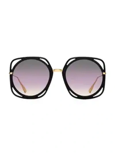 Shop Dior Women's 56mm Direction Round Sunglasses In Purple