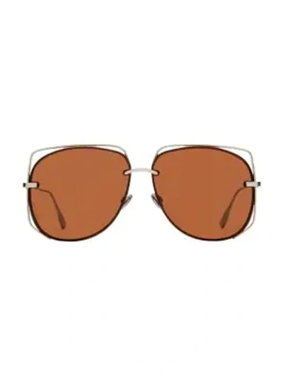Shop Dior 61mm Stellair Wire Aviator Sunglasses In Orange