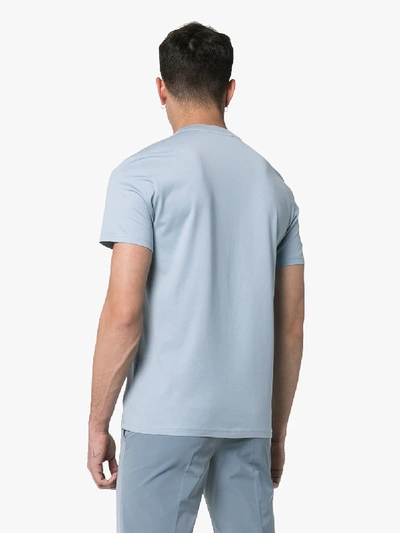 Shop Givenchy Baby Blue Faded Logo T-shirt In Pale Blue