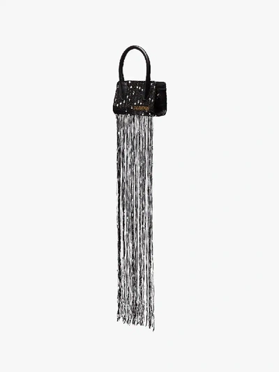 Le Sac Espelho Fringed Tote In Black
