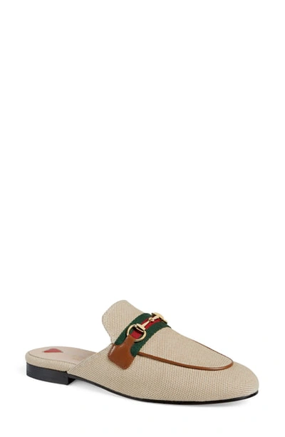 Shop Gucci Princetown Mule In Sand