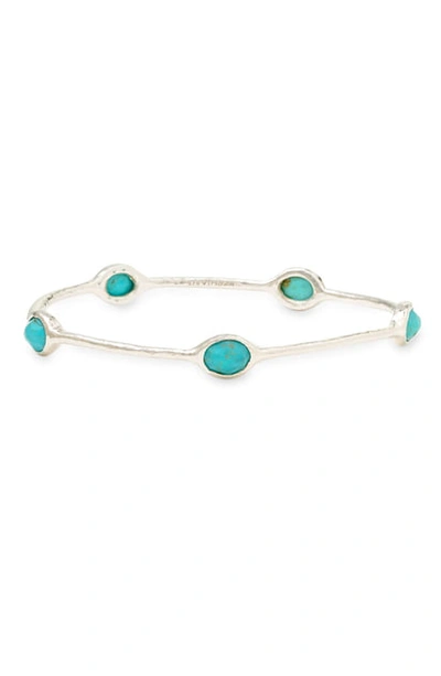 Shop Ippolita 'rock Candy' Rose Station Bangle (online Only) In Silver - Turquoise