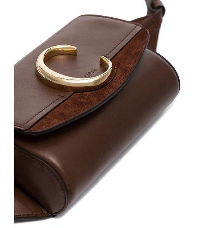 Shop Chloé The C Leather Belt Bag, Brown