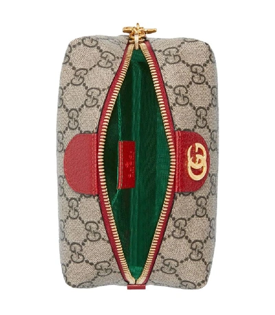 Shop Gucci Ophidia Gg Cosmetic Case In Brown