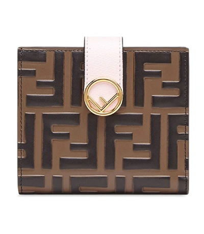 Shop Fendi Ff Logo Wallet In Light Pink