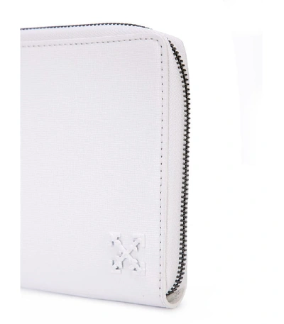 Shop Off-white White Leather Wallet Bag