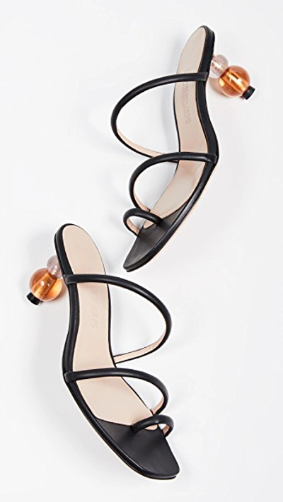 Shop Jacquemus Les Noli Slide Sandals In Black