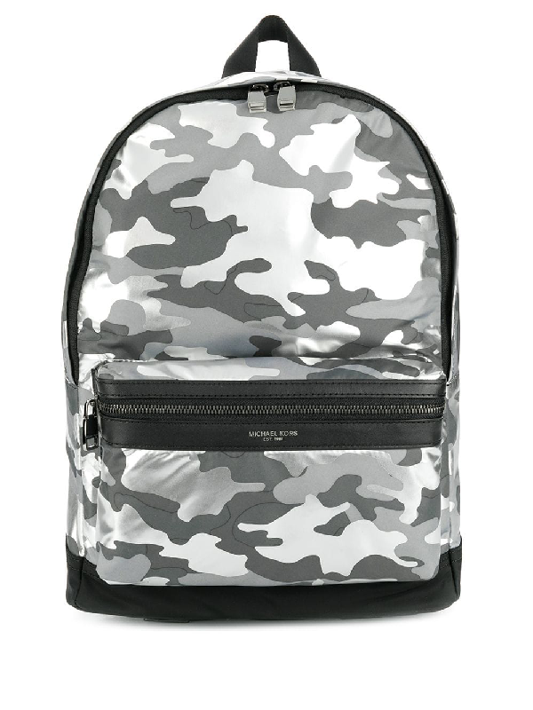 Michael Kors Camouflage Print Backpack - Grey | ModeSens