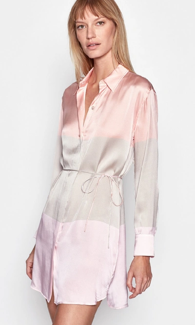 Shop Equipment Lacene Silk Dress In Rose Cloud Multi