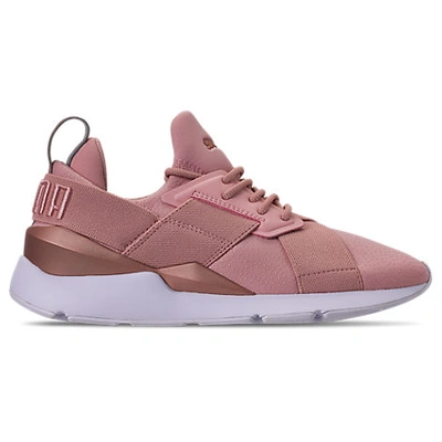 Shop Puma Women's Muse Casual Shoes In Pink Size 9.0 Leather