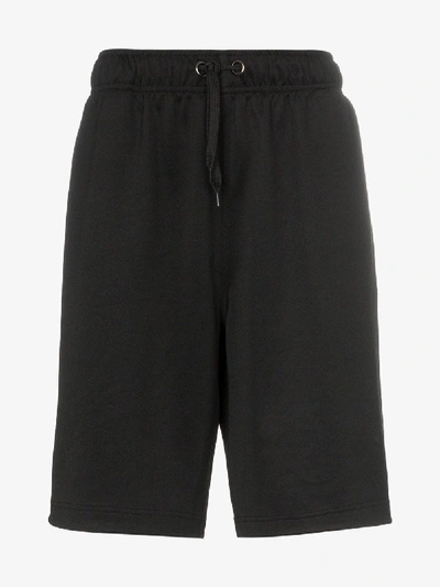 Shop Burberry Icon Stripe Cotton Blend Shorts In 1002 Black