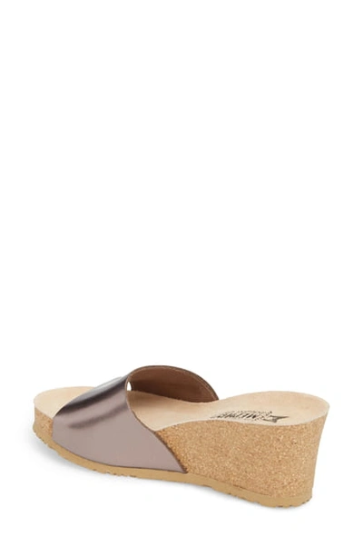 Shop Mephisto Lise Platform Wedge Sandal In Bronze Star Leather