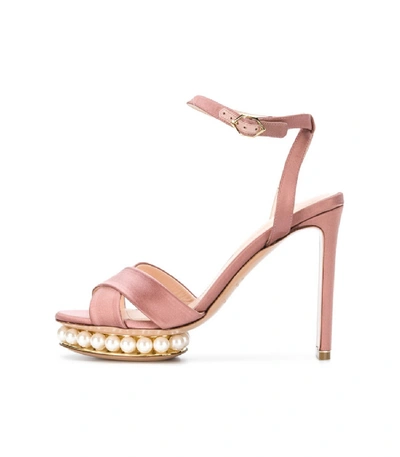 Shop Nicholas Kirkwood Casati Pearl Platform Sandal In Dusty Pink