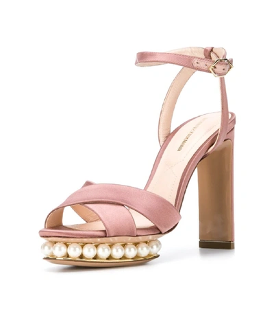 Shop Nicholas Kirkwood Casati Pearl Platform Sandal In Dusty Pink