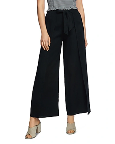 Shop 1.state Tie-waist Wide-leg Linen Pants In Rich Black