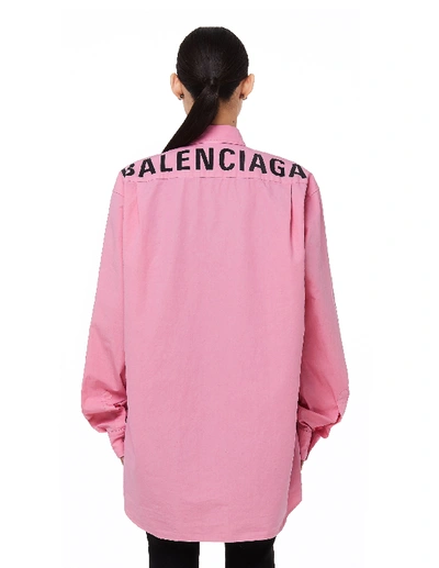 Shop Balenciaga Cotton Pink Dress