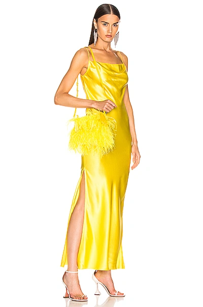 MARQUES' ALMEIDA MARQUES ' ALMEIDA FEATHER BAG IN YELLOW MQSF-WY13