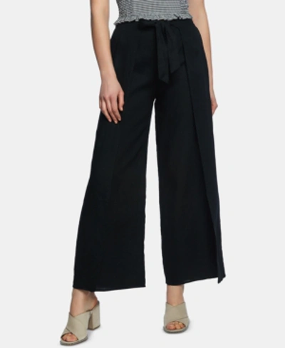 Shop 1.state Linen Wide-leg Pants In Rich Black