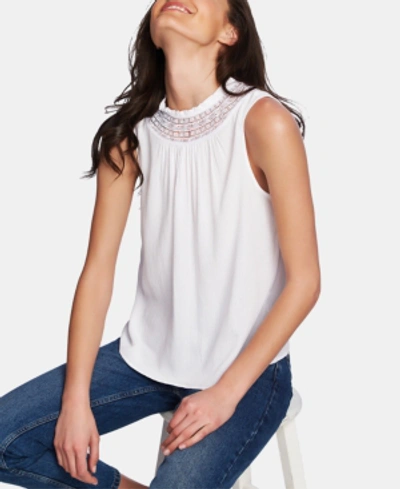 Shop 1.state Lace-neck Top In Ultra White
