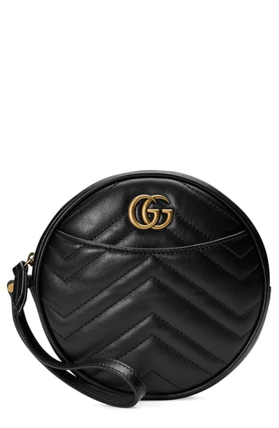 Shop Gucci Leather Wristlet Clutch In Nero/ Nero