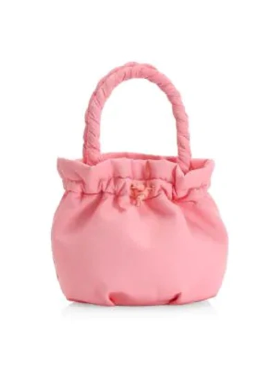 Shop Staud Stella Top Handle Bucket Bag In Grapefruit