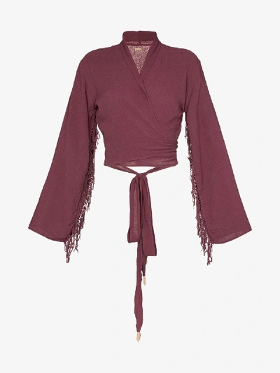 Caravana Xiibil Wrap Top In Purple