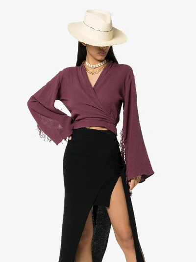 Caravana Xiibil Wrap Top In Purple