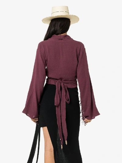 Caravana Xiibil Wrap Top In Purple