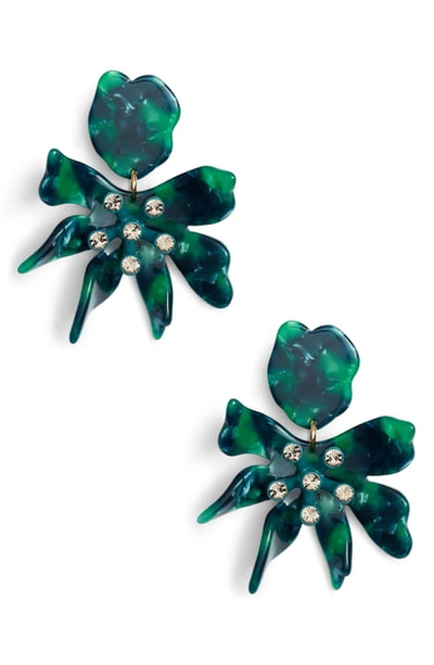 Shop Lele Sadoughi Daffodil Drop Earrings In Emerald
