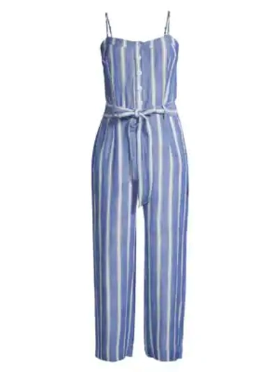 Shop Rails Harper Striped Cropped Jumpsuit In Blue Stripe