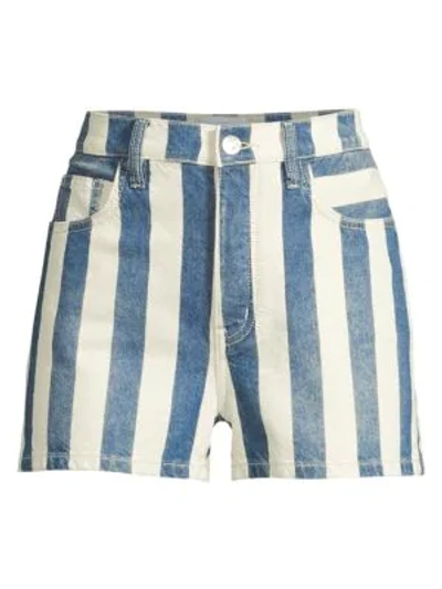 Shop Current Elliott The Westside Striped Shorts In The Bay St