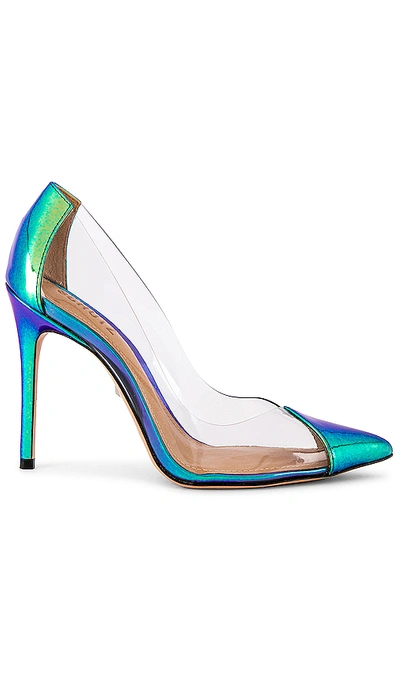 Shop Schutz Cendi Pump In Clear & Blue Holographic