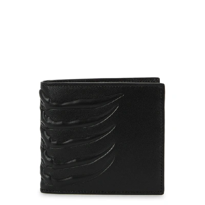 Shop Alexander Mcqueen Ribcage-embossed Leather Wallet