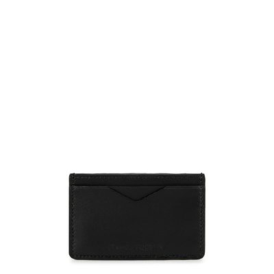 Shop Alexander Mcqueen Ribcage-embossed Leather Card Holder
