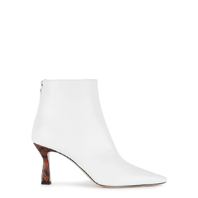 Shop Wandler Lina 80 White Leather Boots