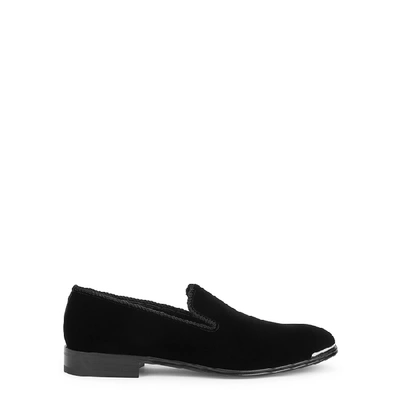 Shop Alexander Mcqueen Black Velvet Loafers