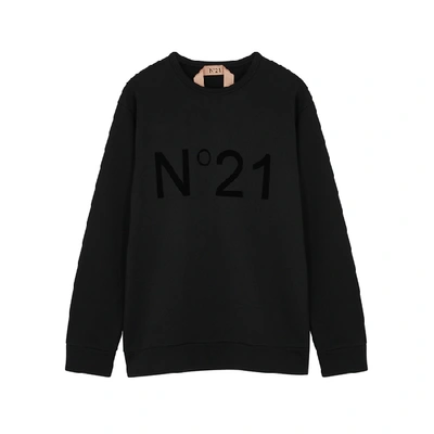 Shop N°21 Black Logo Cotton Sweatshirt