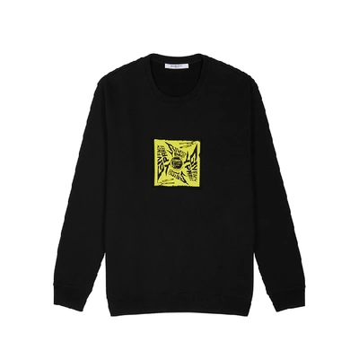 Shop Givenchy Black Logo-print Cotton Sweatshirt