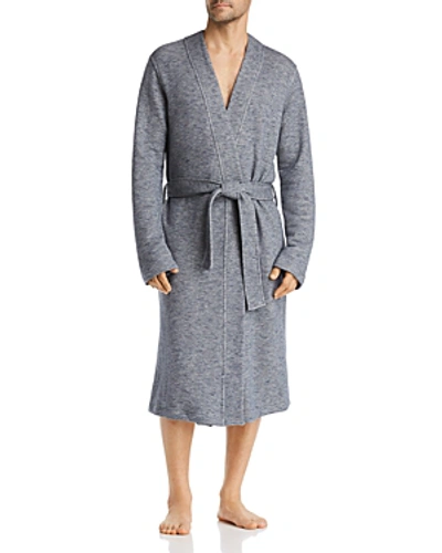 Shop Ugg Kent Abstract-patterned Robe In Navy Heather