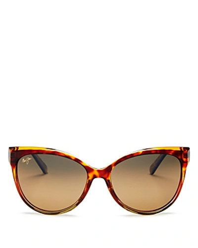 Shop Maui Jim Women's Olu Olu Polarized Cat Eye Sunglasses, 59mm In Tortoise Tan/bronze Polarized