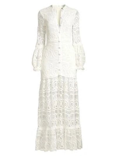 Shop Alexis Eudura Lace Maxi Dress In White