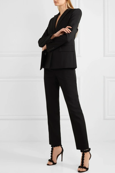 Shop Givenchy Wool Straight-leg Pants In Black