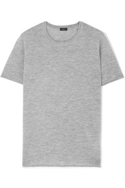 Shop Joseph Cashmere T-shirt In Gray