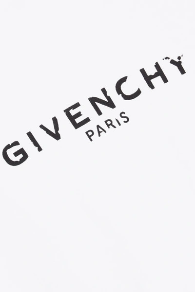 Shop Givenchy Cropped Printed Cotton-jersey Sweatshirt In White